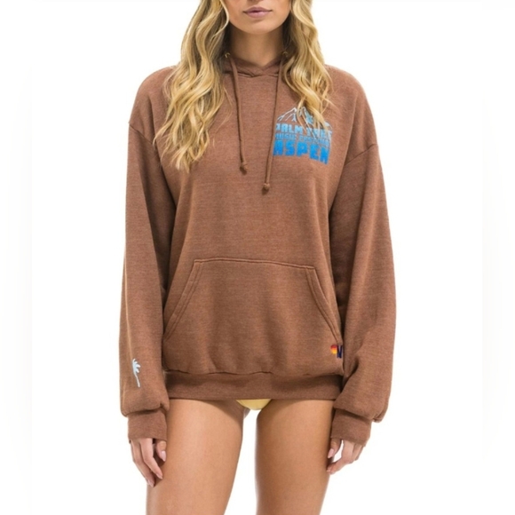 Aviator Nation Tops - Aviator Nation X ASPEN Palm Tree Music Aspen Hoodie Large Oversized UNISEX